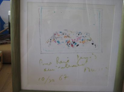 Zoran MUSIC (1909-2005) «Paysage»
Crayon sur papier.
Signé, envoi à René Génis, et...