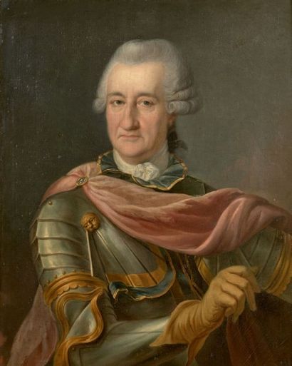 Ecole francaise vers 1760 Portrait de Guy André Pierre de Montmorency, maréchal duc...