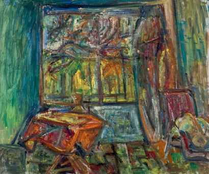 Pinchus KREMEGNE (1890-1981) Intérieur d'atelier
Huile sur toile, non signée.
46...