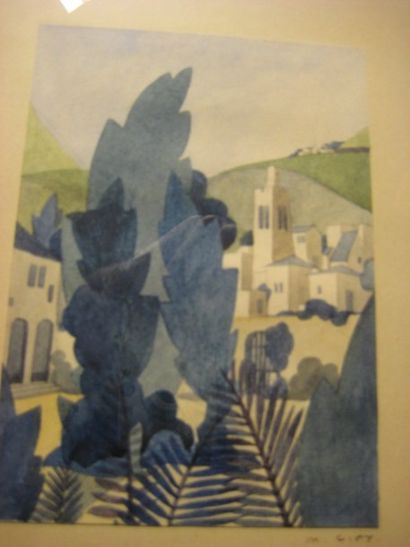 Michel Ciry (1919) Le village
Aquarelle sur papier.
Signée en bas à droite.
14 x...