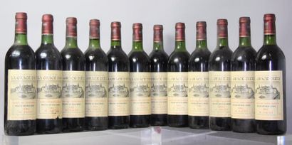 null 12 Bouteilles CHÂTEAU LA GRACE DIEU Grand cru - St Émilion 1982.
Étiquettes...