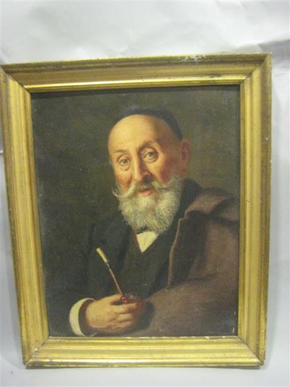 null Ecole du XIXème siècle
Portrait d'homme à la pipe
Huile sur panneau
39.5 x 31...