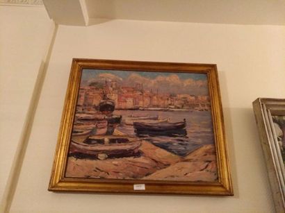MARCEL BERNANOSE (1884-1952) Vue d'un port
Huile sur toile non signée.
45 x 55 c...