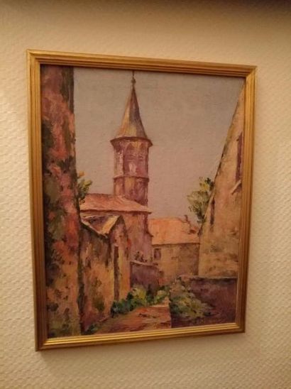 MARCEL BERNANOSE (1884-1952) Église de village
Huile sur panneau signée en bas à...