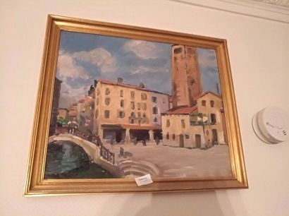 MARCEL BERNANOSE (1884-1952) Place à Venise
Huile sur panneau non signée.
38 x 45...