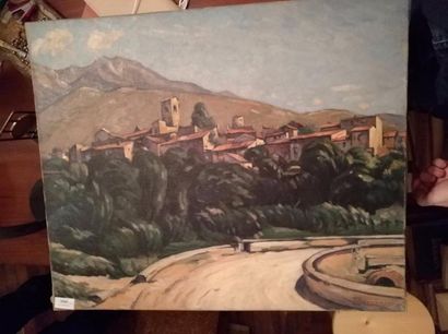 MARCEL BERNANOSE (1884-1952) Village Catalan (Corneilla de Conflest)
Huile sur toile...