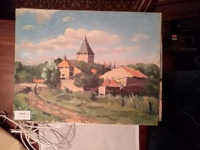 MARCEL BERNANOSE (1884-1952) Vue de village
Huile sur carton non signée.
27 x 35...