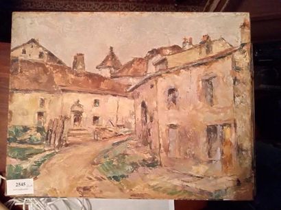 MARCEL BERNANOSE (1884-1952) Rue de village
Huile sur isorel non signée.
27 x 35...