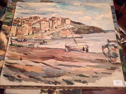 MARCEL BERNANOSE (1884-1952) Vue de Banyuls, le cap Hona
Huile sur toile non signée,...