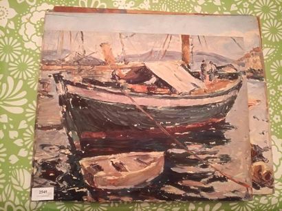 MARCEL BERNANOSE (1884-1952) Le voilier
Huile sur panneau non signée.
33 x 41 cm...