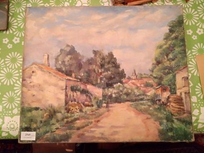 MARCEL BERNANOSE (1884-1952) Rue de village
Huile sur toile non signée.
38 x 46 ...