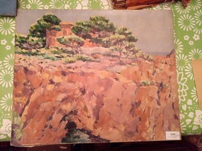 MARCEL BERNANOSE (1884-1952) Mas sur la roche
Huile sur toile signée en bas à gauche...
