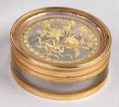 null Drageoir en or et cristal, Paris, 1789. M.O. indéterminé