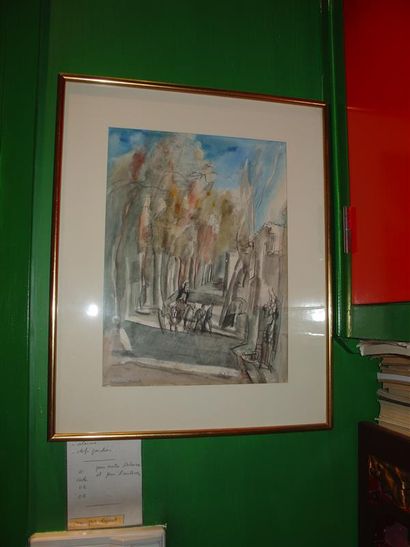 null David Hermine (1886-1970)
Cagnes, 1917
Aquarelle sur papier
Signée, située et...