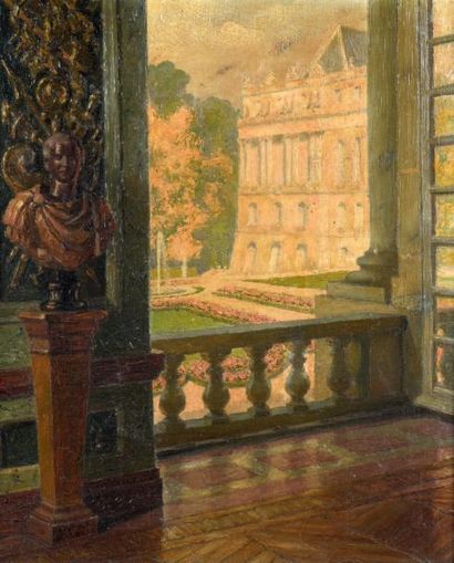 Leopold DELBEKE (Paris, 1866 -? 1939) 
Le Salon de la Guerre à Versailles
Sur sa...