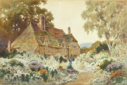 Cyril WARD (1863-1935) 
A surrey cottage, Autumn
A warwickshire cottage
Deux aquarelles...