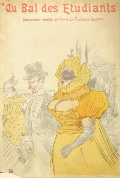 Henri De Toulouse-Lautrec (1864-1901) d'après 
Au Bal des Étudiants, 1901
Impression...