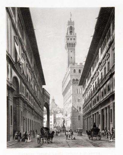 null Firenze. Florence-Rome, G. Nideroest, S. Corrodi, (ca 1850), 1 volume in-folio,...