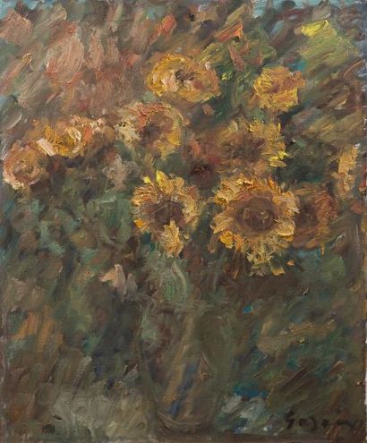 Atelier Pierre GOGOIS (né en 1935) Les Tournesols
Huile sur toile.
Signée en bas...