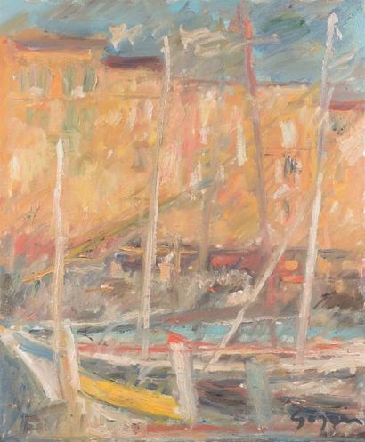 Atelier Pierre GOGOIS (né en 1935) Le Port de Saint Tropez
Huile sur toile.
Signée...