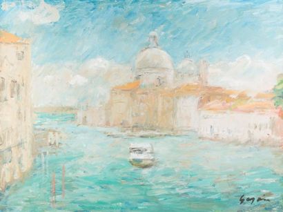 Atelier Pierre GOGOIS (né en 1935) Vue du grand canal, Venise
Huile sur carton.
Signée...