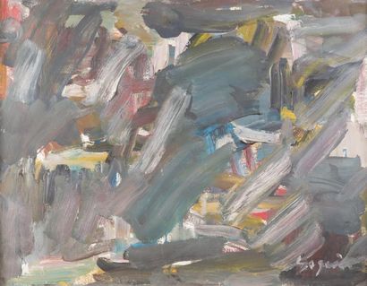 Atelier Pierre GOGOIS (né en 1935) Composition abstraite, 1970.
Huile sur papier.
Signée...
