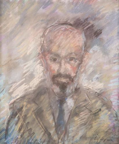 Atelier Pierre GOGOIS (né en 1935) Portrait d'Antoine Blondin
Pastel.
Signée en bas...