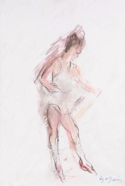 Atelier Pierre GOGOIS (né en 1935) Danseuse en tutu
Pastel.
Signée en bas à droite.
55...