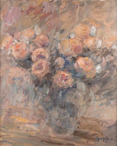 Atelier Pierre GOGOIS (né en 1935) Bouquet orangé
Huile sur toile.
Signée en bas...