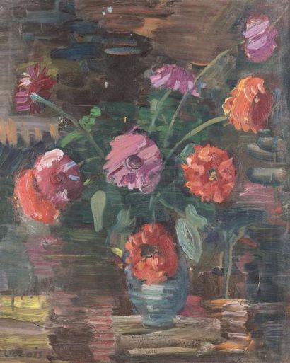 Atelier Pierre GOGOIS (né en 1935) Bouquet d'anémones, 1970
Huile sur toile.
Signée...