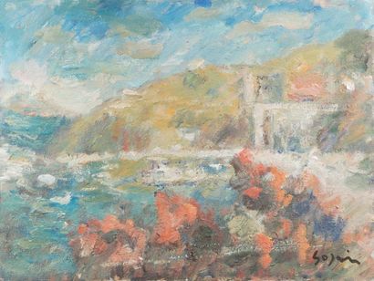 Atelier Pierre GOGOIS (né en 1935) Port Bou
Huile sur toile.
Signée en bas à droite.
50...