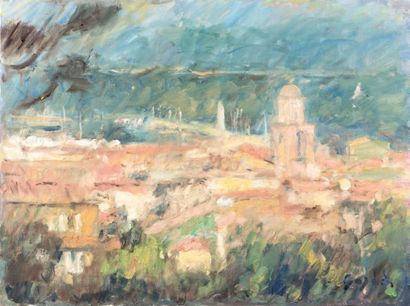 Atelier Pierre GOGOIS (né en 1935) Vue de Saint Tropez
Huile sur toile.
Signée en...
