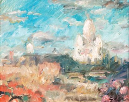 Atelier Pierre GOGOIS (né en 1935) Vue du Sacré Coeur
Huile sur toile.
Signée en...
