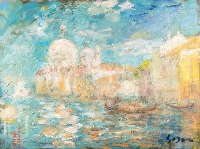 Atelier Pierre GOGOIS (né en 1935) Santa Maria Maggiore
Huile sur toile.
Signée en...