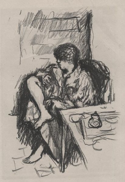 Pierre BONNARD Fontenay-aux-Roses 1867 - Le Cannet 1951 La toilette assise, planche...