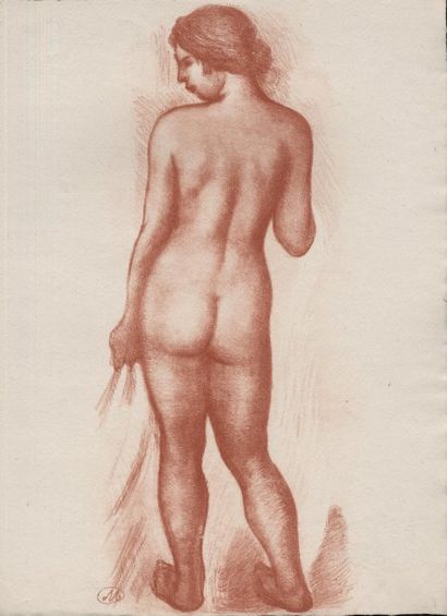 Aristide MAILLOL Banyuls-sur-mer 1861 - Perpignan 1947 Femme nue de dos, 1935. Lithographie...