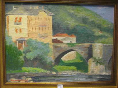 null Bertrand MOGNIAT-DUCLOS (1903-1987)
Le pont
Huile sur toile
signée en bas à...