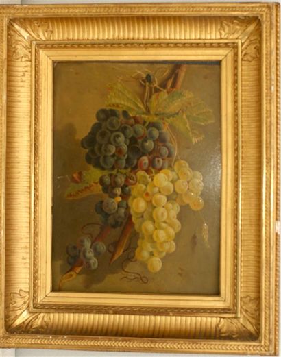 null Nature morte aux raisins
Huile sur panneau
59 x 128
(cadre bois doré)

