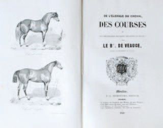 VEAUCE (Baron de) De l'Élevage du cheval des courses et de l'amélioration des races...