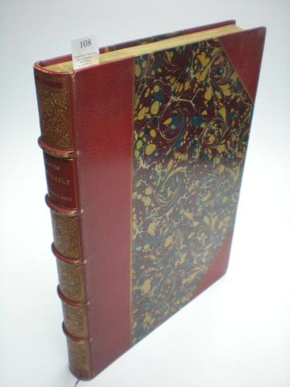 Charles PERRAULT Contes. Paris, Hetzel, 1862. In-folio, demi-maroquin rouge à coins,...
