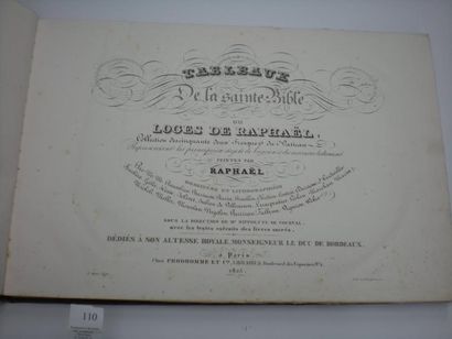 RAPHAËL Tableaux de la Sainte Bible, ou Loges de Raphaël.: Collection des 52 fresques...