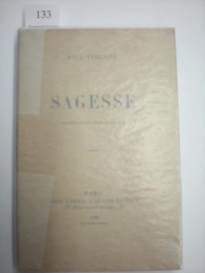 Paul VERLAINE Sagesse... Paris, Vanier, 1889. In-12, broché.
Seconde édition en partie...