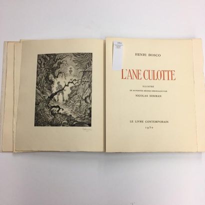 Henri BOSCO L'Ane culotte. Paris, Le Livre contemporain, 1950. In-4, en feuilles,...
