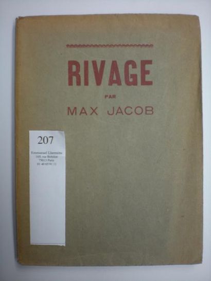 Max JACOB Rivage. Paris, Éditions des Cahiers libres, 1931. In-8, broché.
Exemplaire...