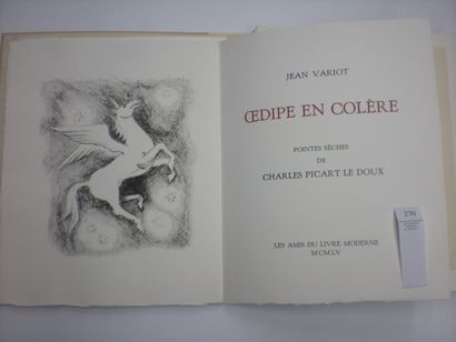 Jean VARIOT Oedipe en colère. S.l., Les Amis du Livre Moderne, 1955. In-4, en feuilles,...