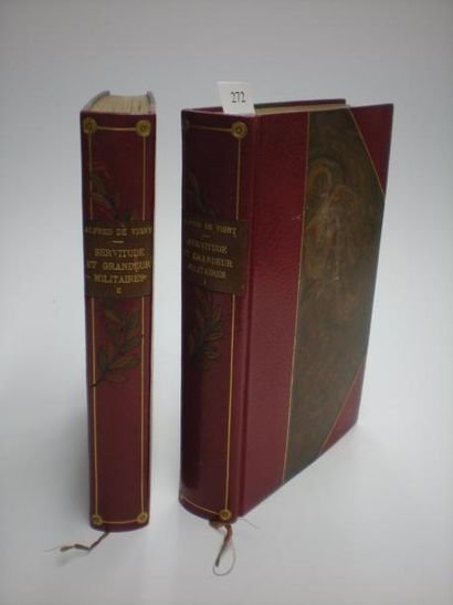 Alfred de VIGNY Servitude et grandeur militaires. Paris, Magnier, 1898. 2 volumes...