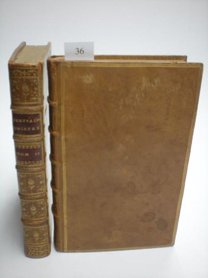 null LE TASSE. Jérusalem délivrée. Paris, Musier fils, 1774. 2 volumes in-8, veau...