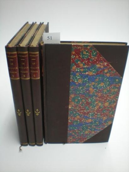 HONORÉ DE BALZAC Le Député d'Arcis. Paris, De Potter, s.d. (1854). 4 volumes in-8,...
