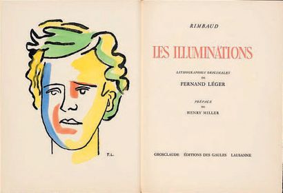 Fernand LÉGER (1881-1955) 
Rimbaud, 1948
Gouache sur papier.
Monogrammée F.L. en...