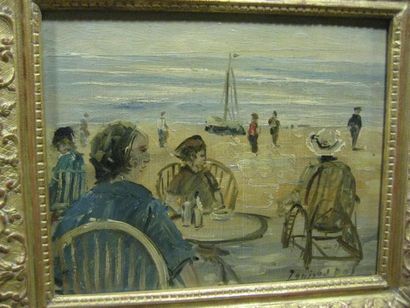 null Louis OLDOL
Café avec vue sur la plage
Huile sur panneau signée
24 x 30 cm